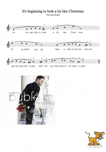 Bladmuziek/sheet music - It's beginning to look a lot like christmas - Michael Bublé